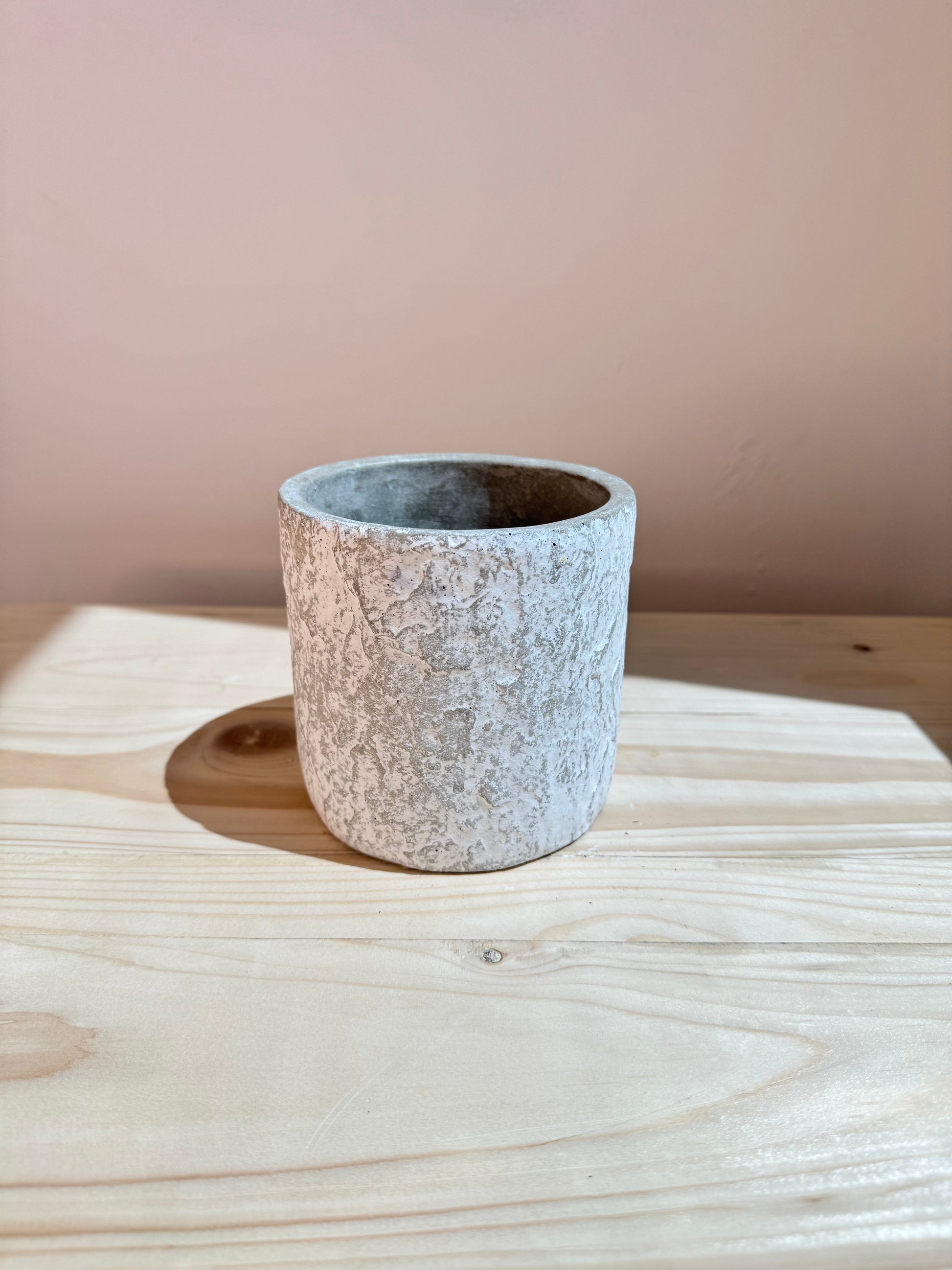 White Cement Pot - Planter