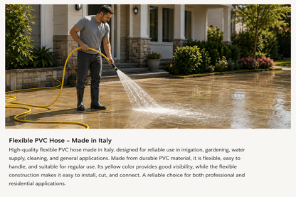 Yellow Flexible PVC Hose - ليّ PVC مرن أصفر