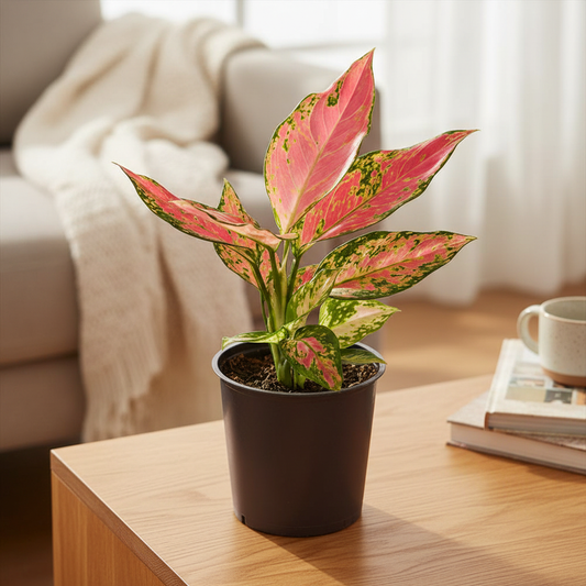 Aglaonema - Brown Nursery Pot Lifestyle Top-Down