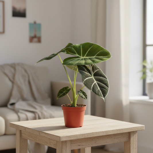 Alocasia Micholitziana Round Leaf - HD Lifestyle