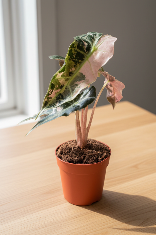 Alocasia Polly Pink Variegata – Table Top