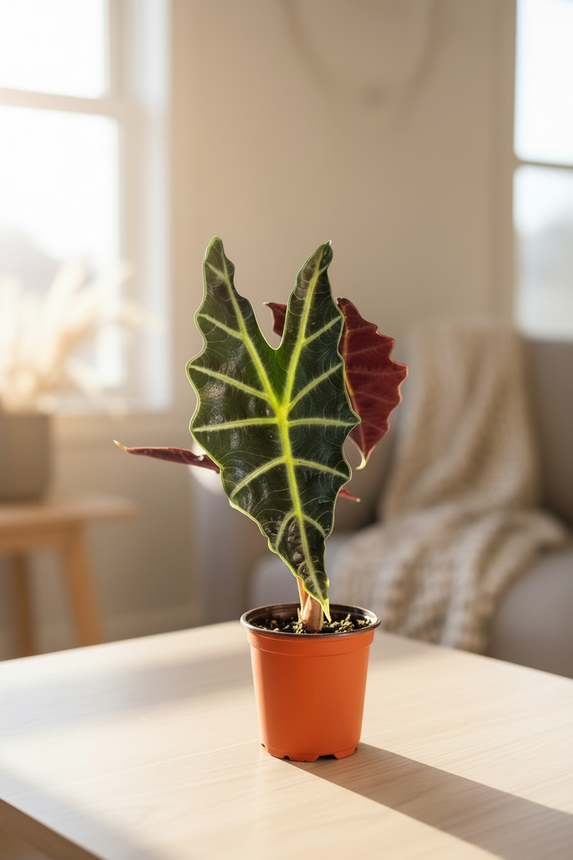 Alocasia Polly Real Leaf Style