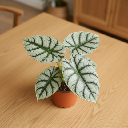 Alocasia Silver Dragon — Top View