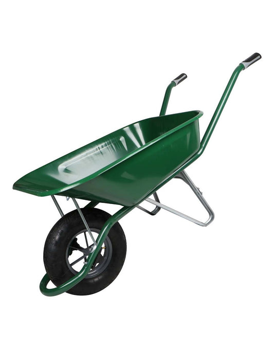 Heavy Duty Wheelbarrow - White Air Wheel 100L - Garden Tool