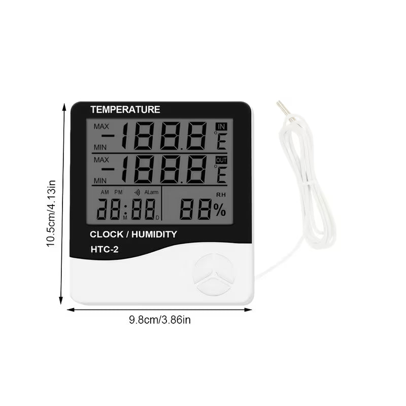 Digital Temperature & Humidity Meter - LCD Hygrometer for Indoor Use