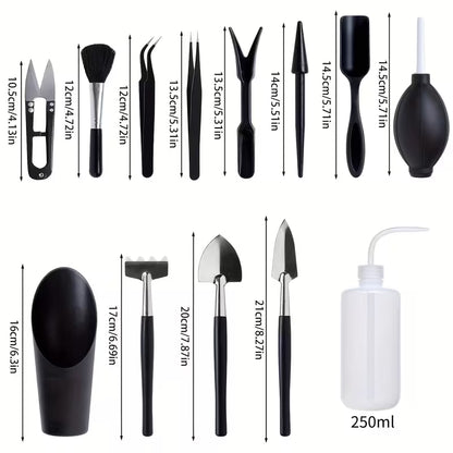 Terrarium Tools - Modern Black Kit