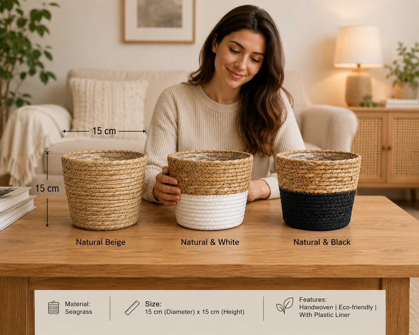 Woven Pot 15cm | أصيص منسوج