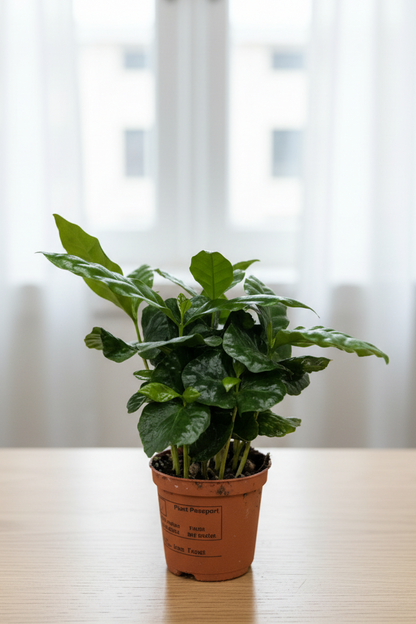 Coffea Arabica - Window Natural Daylight Sheer Curtains