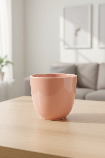 Corrected peach-pink planter lifestyle portrait