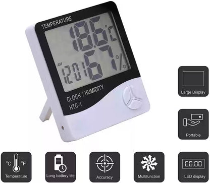 Digital Temperature & Humidity Meter - LCD Hygrometer for Indoor Use