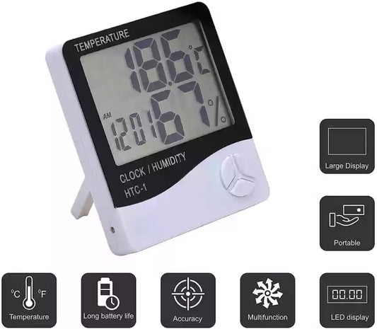 Digital Temperature & Humidity Meter - LCD Hygrometer for Indoor Use