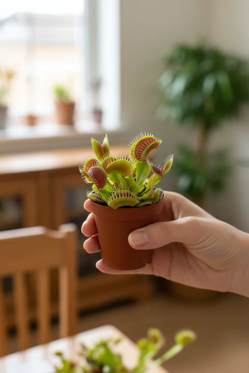 Dionaea Muscipula In Cup – Lady Holding