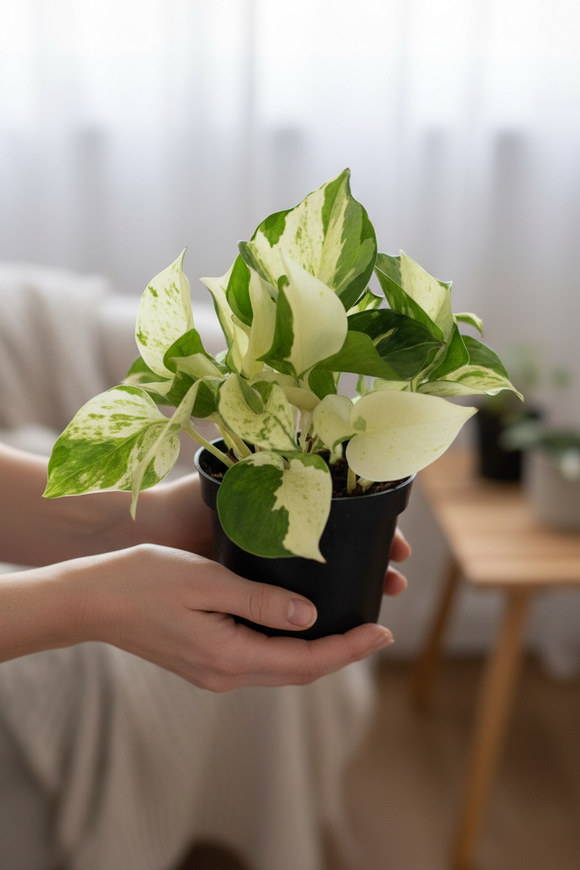 Epipremnum Happy Leaf – Hands Holding