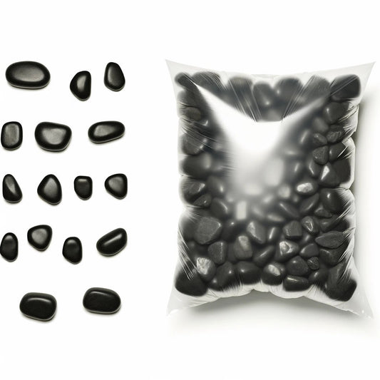 Enhance your garden with these elegant Black Garden Stones. Each 20Kg bag contains a variety of sizes and shapes, perfect for creating a unique and natural look in any outdoor space. Crafted from durable stone, these garden stones will add a touch of sophistication and style to your landscape.