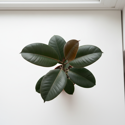 Ficus Elastica Robusta - Top View