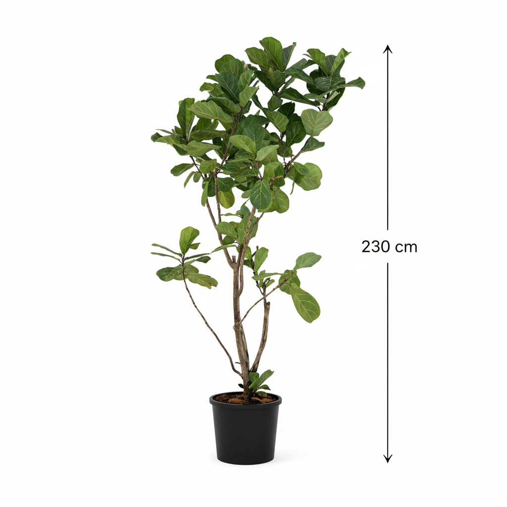 Ficus Lyrata - White BG - Black Pot - 230cm