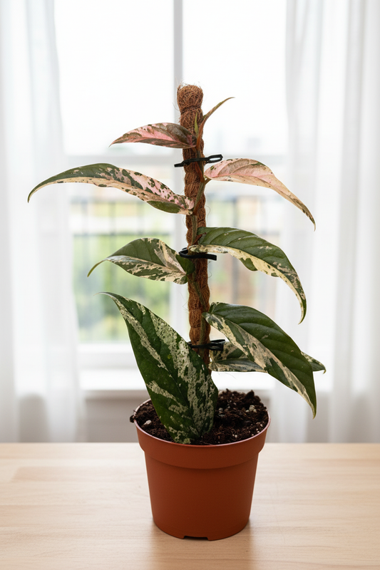 Ficus Sagittata Variegata Pink - Window Natural Daylight