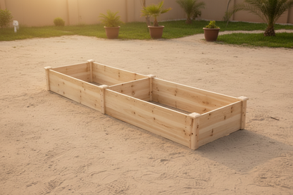 Ground Planter empty raised bed in Kuwait garden