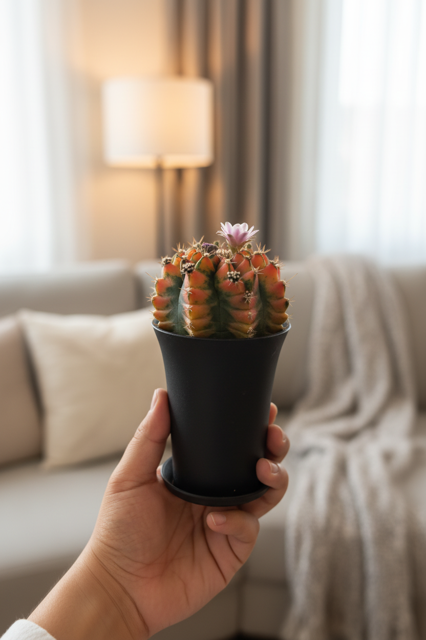 Gymnocalycium Hybrid Orange – Lifestyle Shot