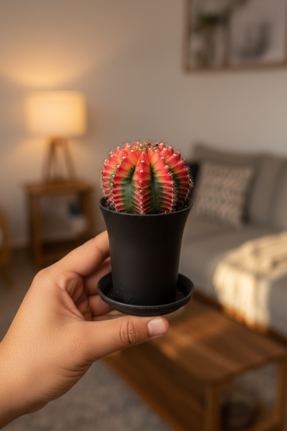 Gymnocalycium Variegata Red – Lady Hand + Cozy Room