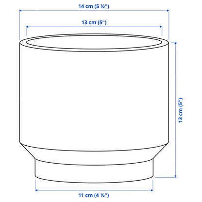 Ribbed Ceramic Pot | أصيص سيراميك مضلع