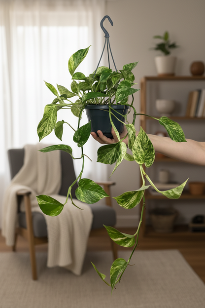 Marble Queen Pothos – Lady Holding