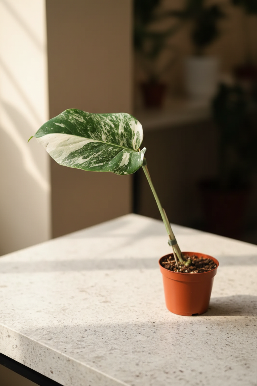 Monstera Albo Variegated Cutting – 1 Leaf Lifestyle