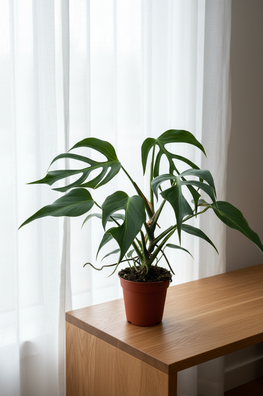 Monstera Burle Marx Flame — Daylight Cozy Setup