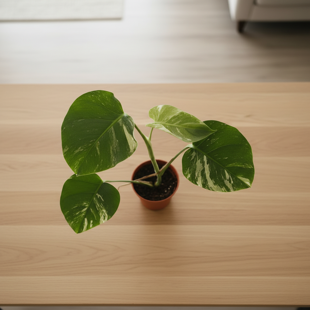 Monstera Deliciosa Variegated – Top View