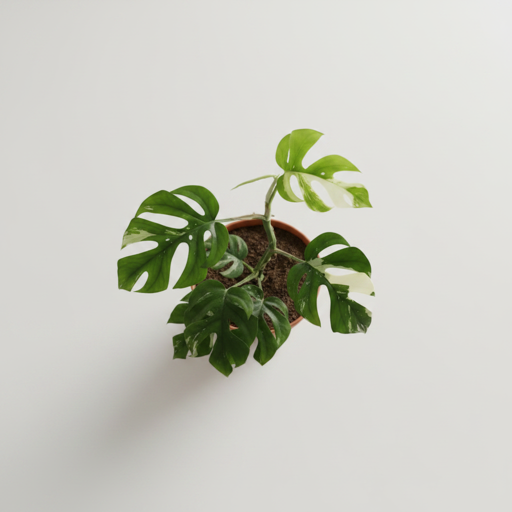 Monstera Minima Variegata - Top View
