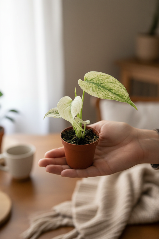 Monstera Mint – Hand Holding