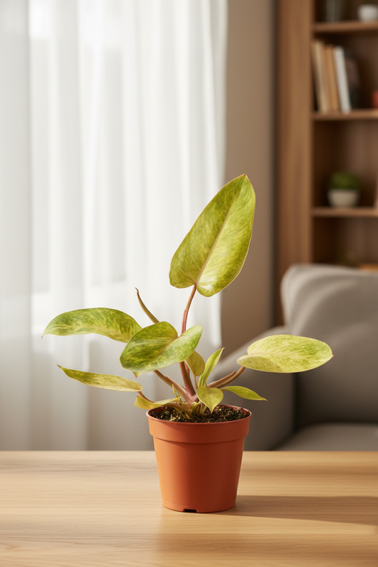 Philodendron Painted Lady — Cozy Window Setup