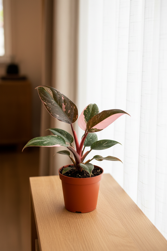 Philodendron Pink Princess Marble — Top View
