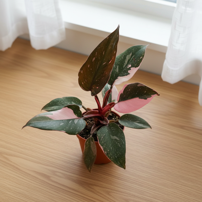 Philodendron Pink Princess Marble — Top View