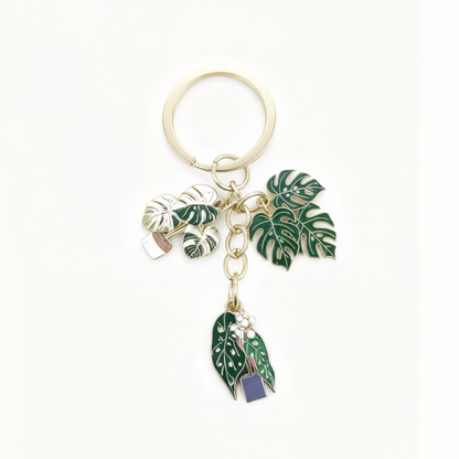 Plant Keychain HD White Background with Dimensions