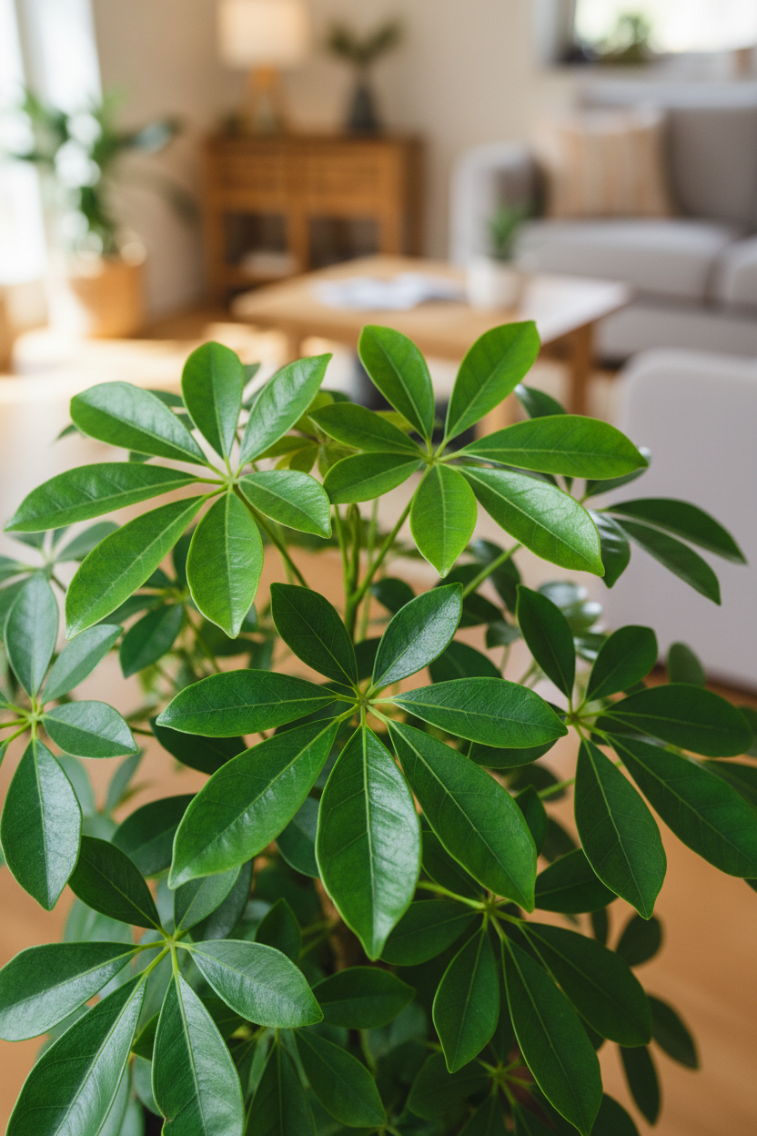 Schefflera Nora - Leaf Close-Up