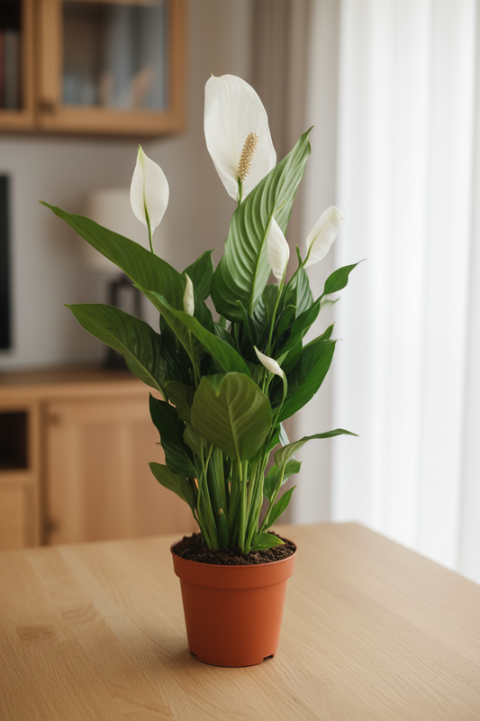 Spathiphyllum Sweet Chico — 3 Flowers Cozy Window