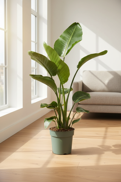 Strelitzia Nicolai – Bright Cozy Living Room Full Plant