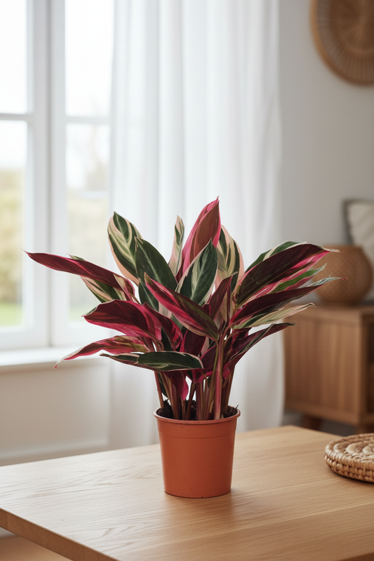 Stromanthe Sanguinea Triostar — Cozy Window Soft Daylight