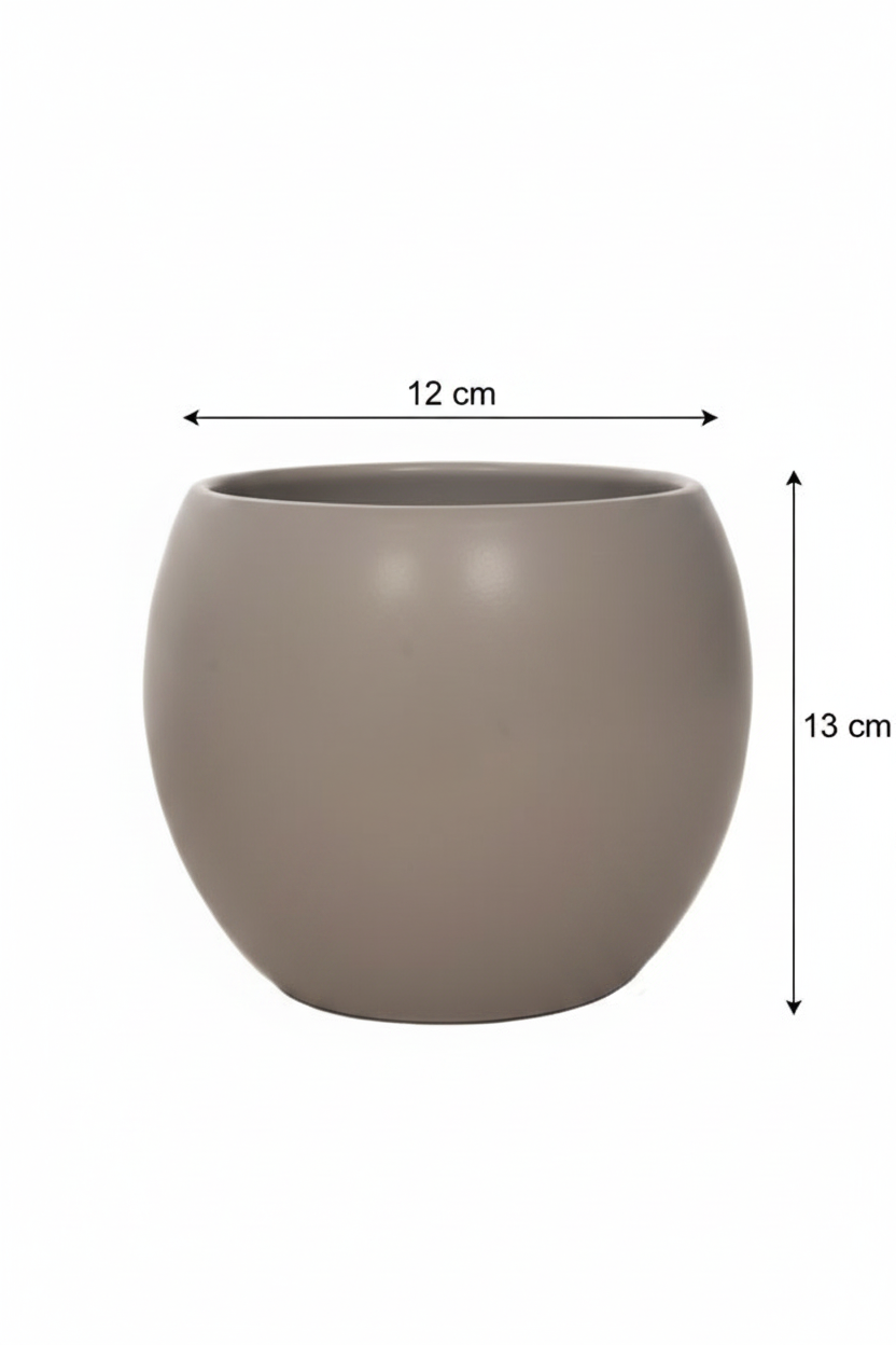 Taupe-grey pot dimensions portrait