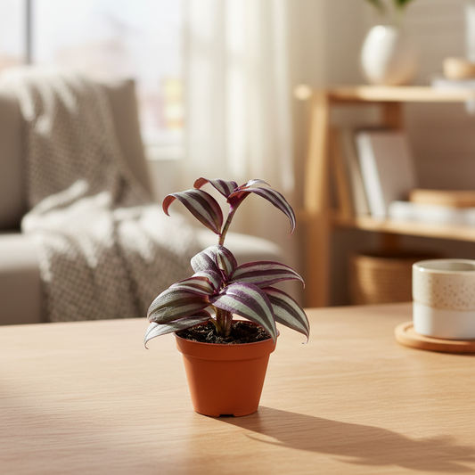 Tradescantia Zebrina — Tiny 6cm Pot in Palm