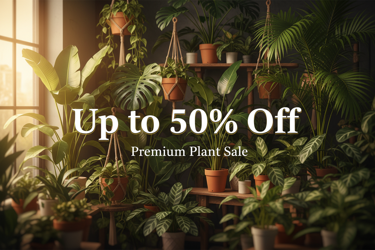Up to 50% Off Plant Sale Banner