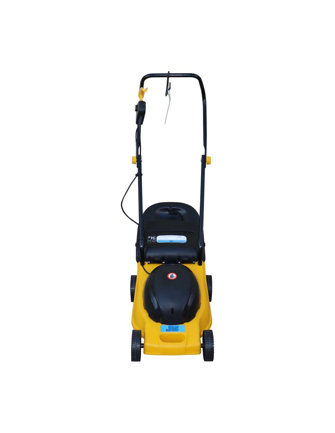 Purchase the XYM E3002 electric lawn mower in Kuwait, featuring a 1200W motor, yellow and black design, and a spacious collection box, perfect for efficient grass cutting and garden maintenance.