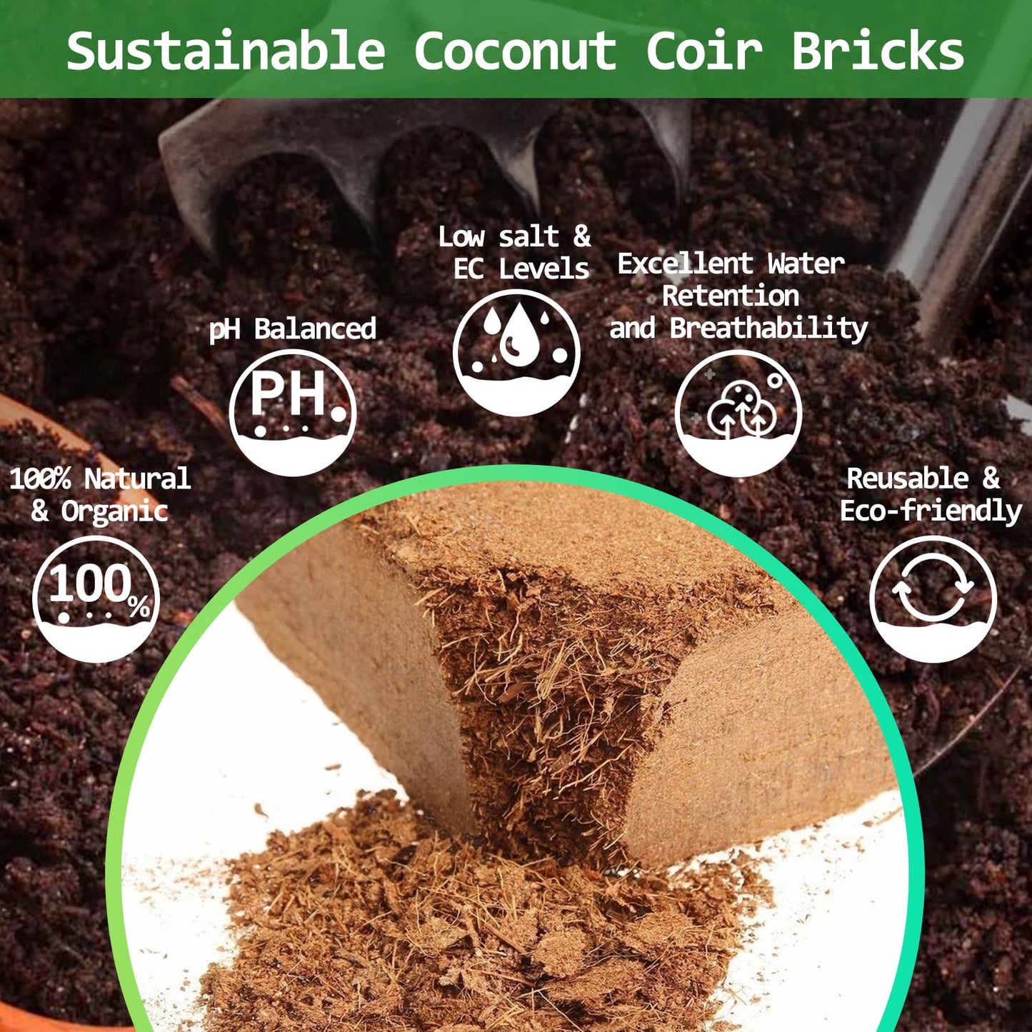 Organic Coco Coir Brick 10L